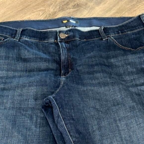 Lee Plus Womens Flex Motion Bootcut Jeans Mid Rise 22W Petite Regular Fit Dark W - Picture 4 of 11
